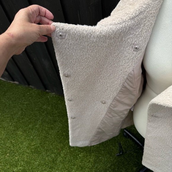 Trina Turk Cream Madison Textured Wedge Coat size 6 - Picture 10 of 14